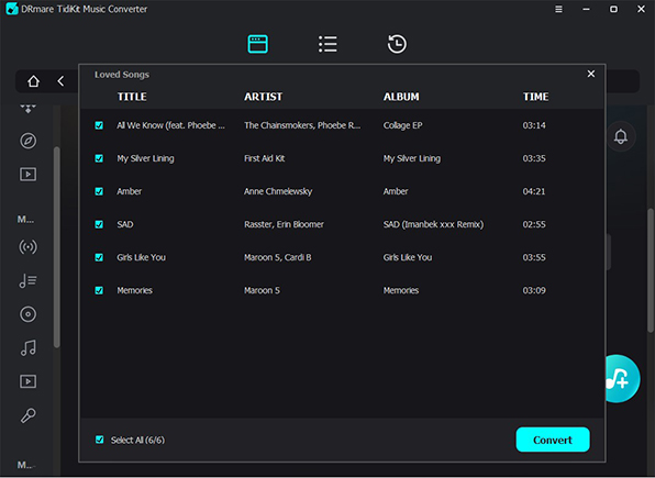 import tidal playlist to drmare