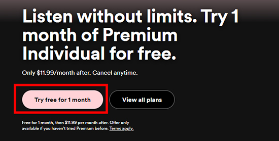 get free spotify premium account