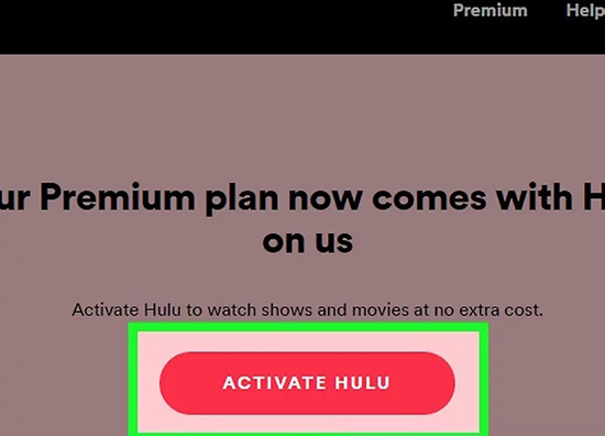 activate hulu with spotify