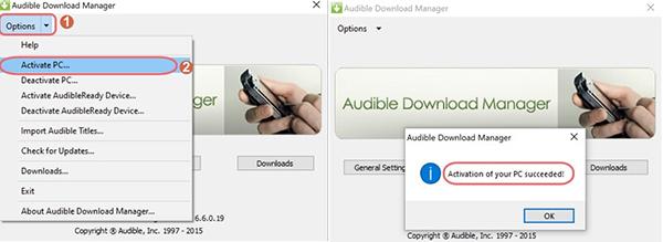 activate your pc on audible download manager