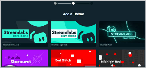 choose a theme on streamlabs app