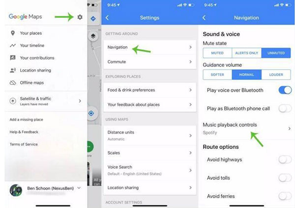 add apple music to google maps iphone