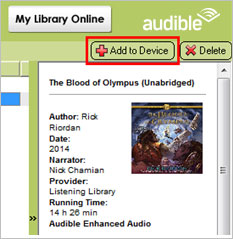 put books from audible on garmin gps via audible manager