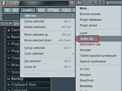 audio clip on fl studio