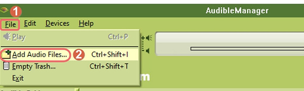 audible manager add audio files