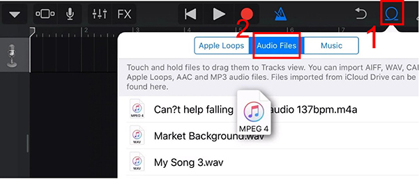 import spotify songs to garageband on ios