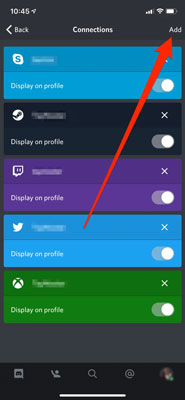 go to add connections on discord