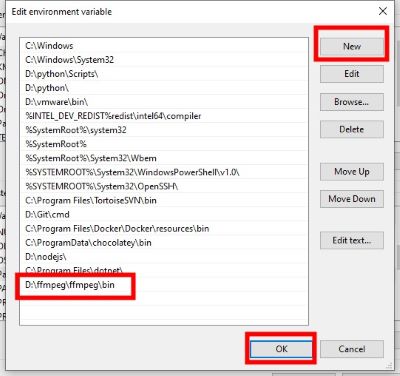 add ffmpeg to system path