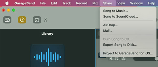 how to add garageband song to apple music