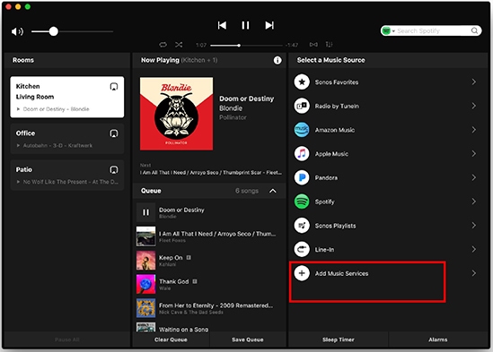 connect soundcloud to sonos desktop