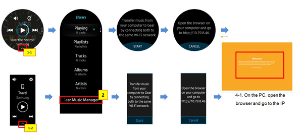 add local files from tidal to galaxy watch on ios