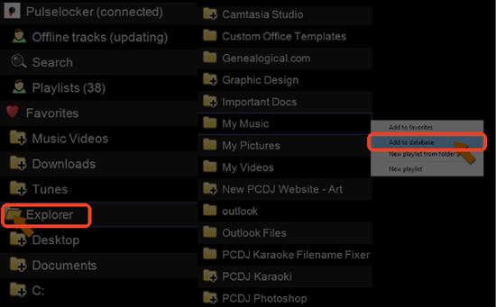 add spotify music to pcdj dex