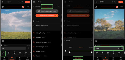 add music to videoshow from spotify