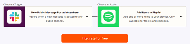 add new spotfiy tracks to slack zapier
