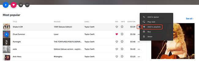 add qobuz music to playlist