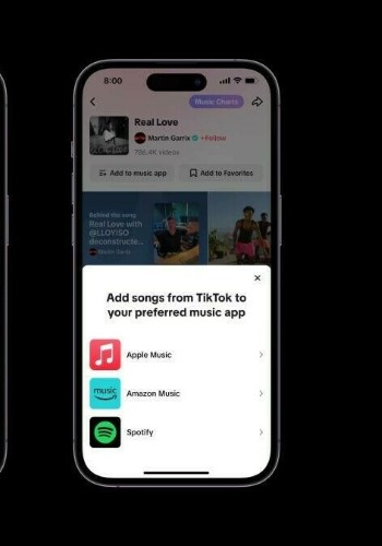 add songs from tiktok to preferred music app
