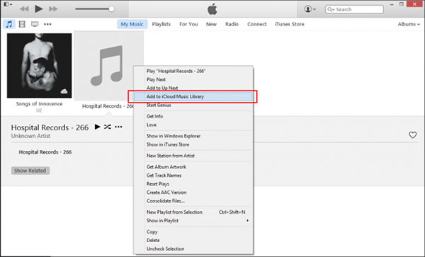 upload apple music new playlists to icloud