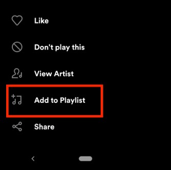 add track to spotify playlist on mobile