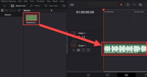 add spotify music to video sequence in davinci resolve
