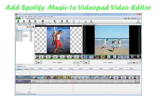 add spotify music to videopad video editor