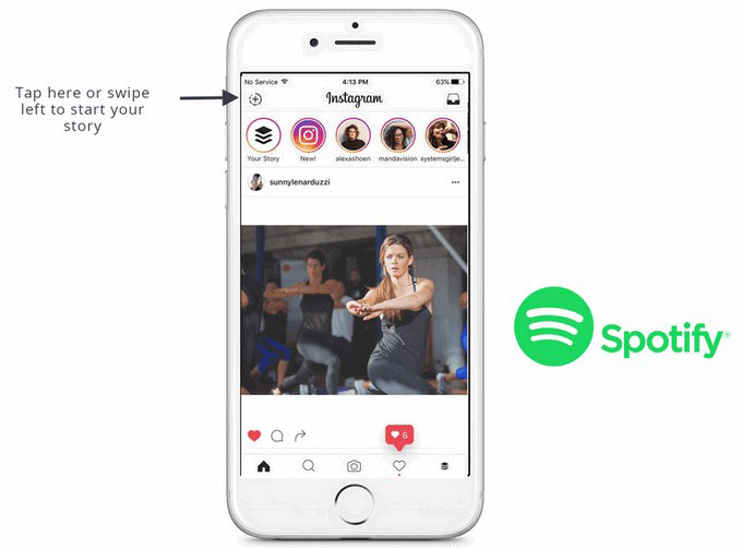 Add Spotify Music to Instagram Story as Background Music