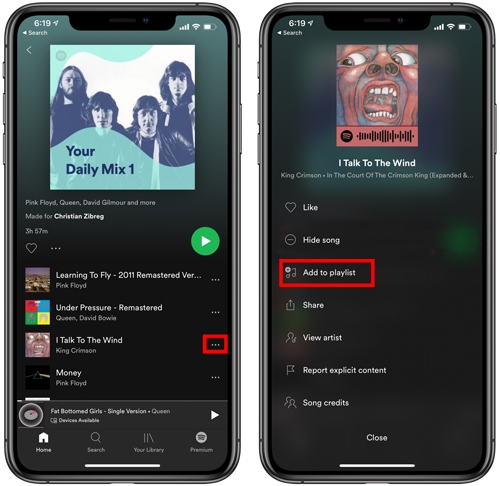 add single songs to playlist for downloading
