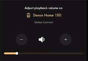 adjust qobuz audio playback on denon