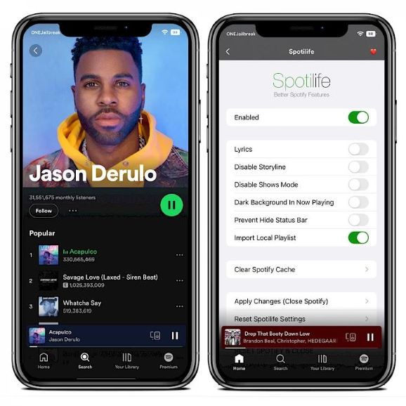 adjust spotilife setting to enjoy spotify premium