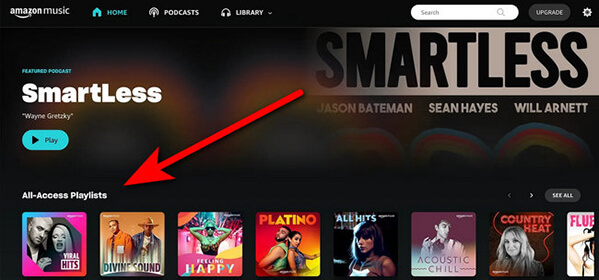 find amazon music all access playlist