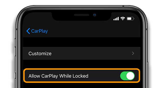 allow apple carplay while locked