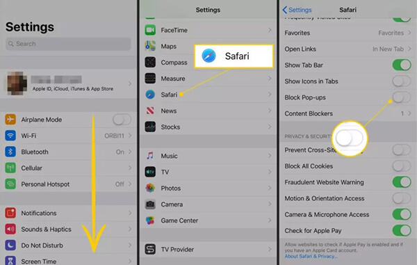 allow safari pop ups for apple music receiptify not working