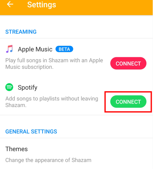 connect shazam to spotify