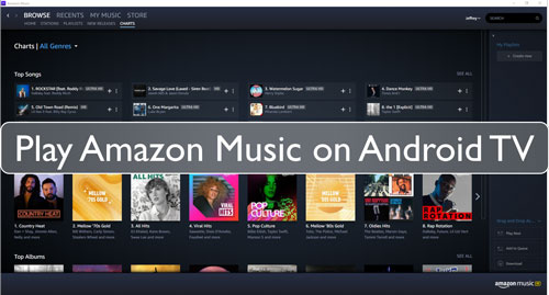 play amazon music on android tv