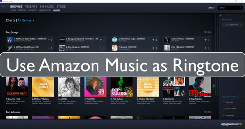 use amazon music as ringtone