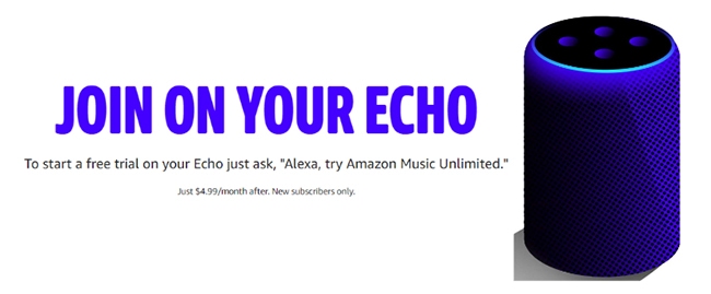 30 day free trial amazon music on echo