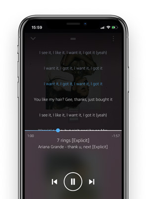 how to see lyrics on amazon music app on mobile