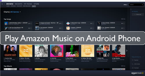 play amazon music on android phone