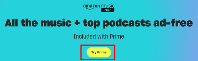 get amazon music prime free trial