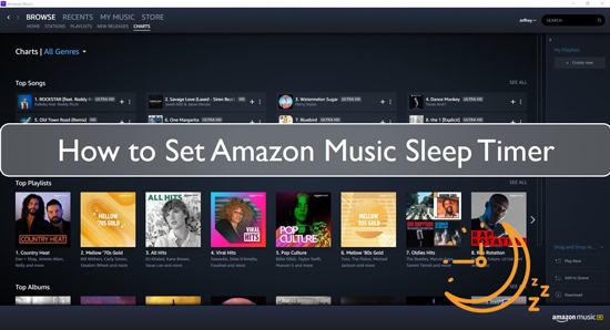 amazon music sleep timer