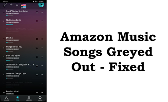 fix amazon music greyed out