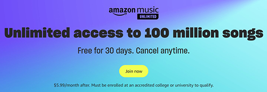 amazon music unlimited student