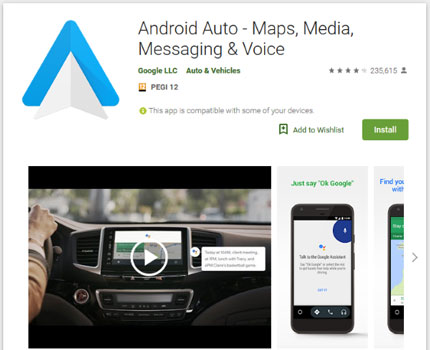 install android auto app on android phone