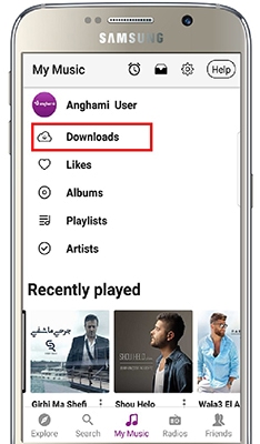 downloads on anghami