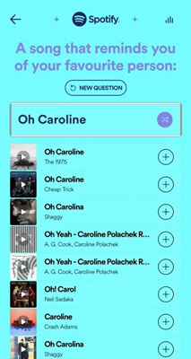 answer question for spotify time capsule