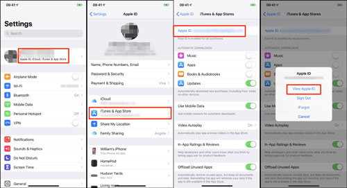 itunes and app store option in iphone settings app