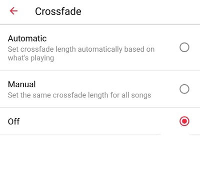apple music crossfade android