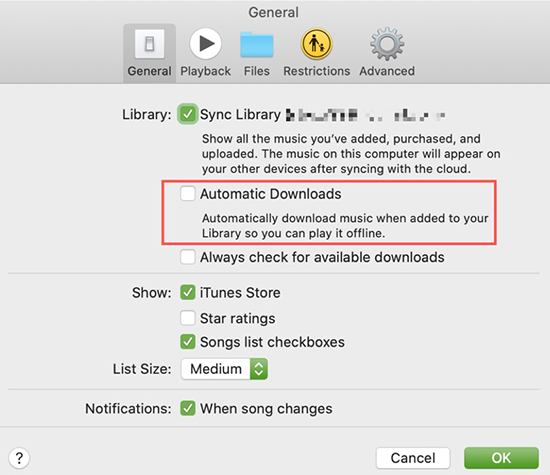 apple music automatic downloads mac