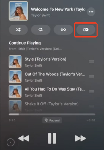 turn on dj mode automix on apple music