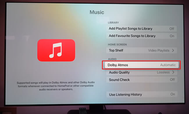 apple music dolby atmos on apple tv