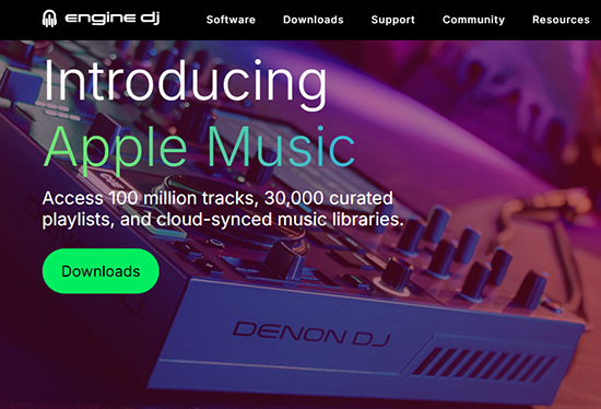 engine dj program that work with apple music